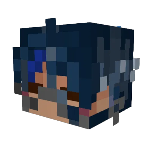 gongzitaru Minecraft avatar head, 3D render