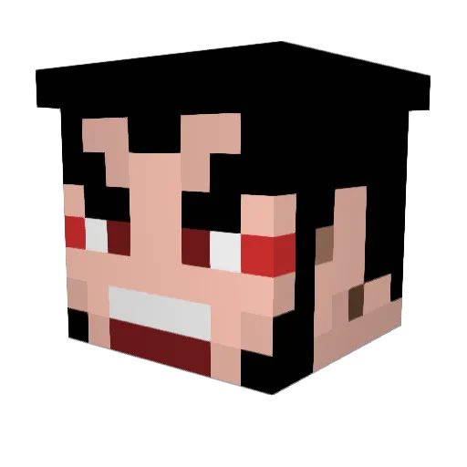 gonzou3 Minecraft avatar head, 3D render