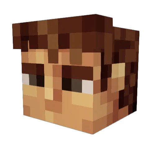 gonzouponzou Minecraft avatar head, 3D render