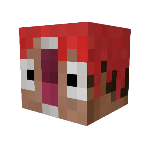goo38420 Minecraft avatar head, 3D render