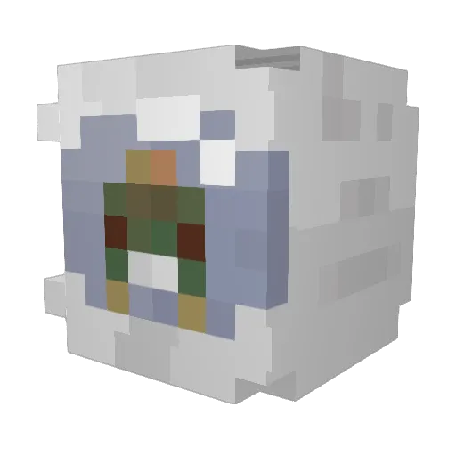 goob_singular Minecraft avatar head, 3D render