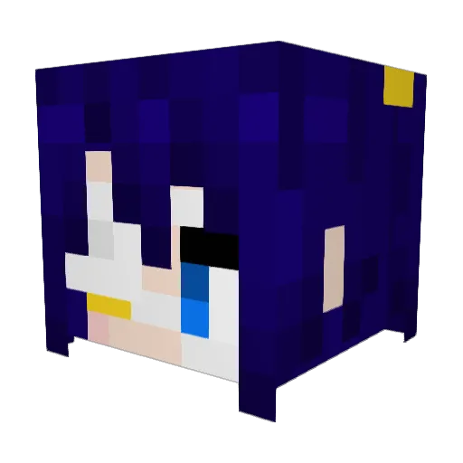 goobean Minecraft avatar head, 3D render