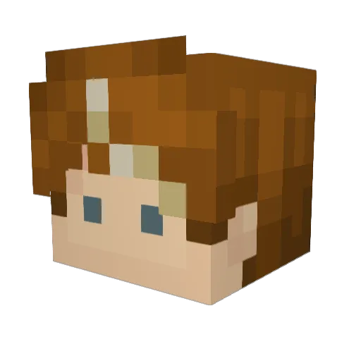 goobertron_ Minecraft avatar head, 3D render