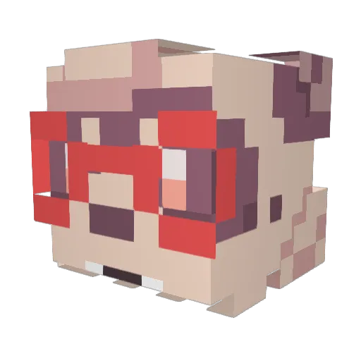 goobold Minecraft avatar head, 3D render