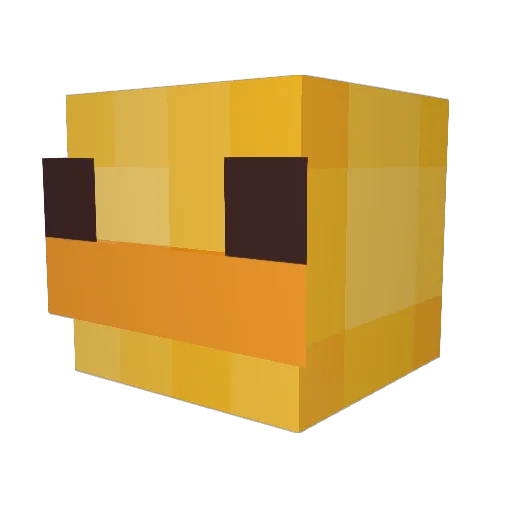 goobrius Minecraft avatar head, 3D render