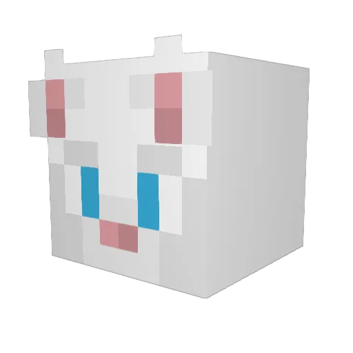 good_and_evil Minecraft avatar head, 3D render