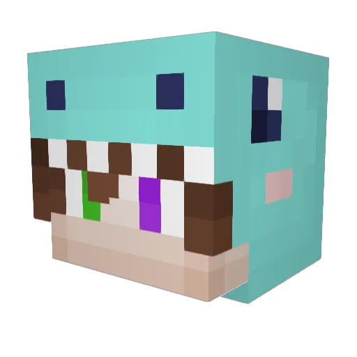 good_ing Minecraft avatar head, 3D render