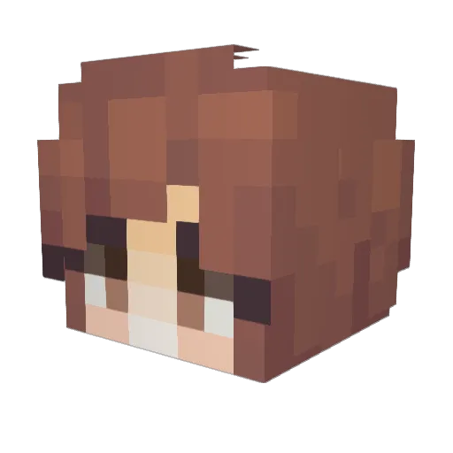 good_random Minecraft avatar head, 3D render