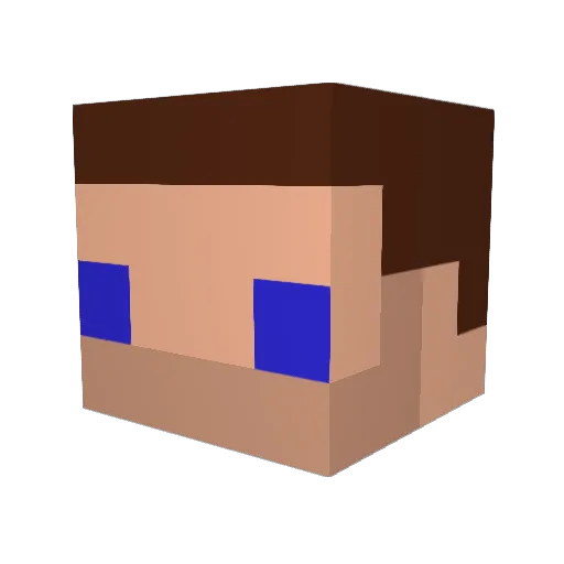 goodamate Minecraft avatar head, 3D render