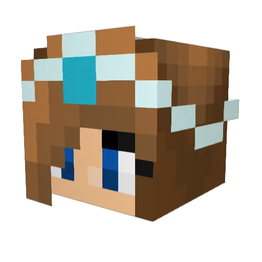 goodbyangels Minecraft avatar head, 3D render