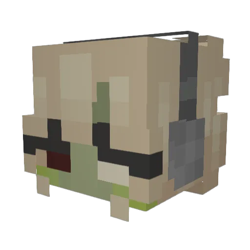 goodbyecheer Minecraft avatar head, 3D render