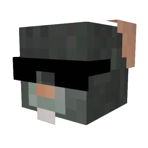 goodbypass Minecraft avatar head, 3D render