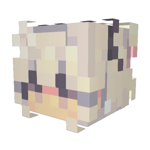 goodgirlclaire Minecraft avatar head, 3D render