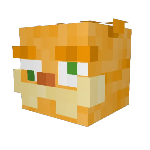 goodguyfart Minecraft avatar head, 3D render