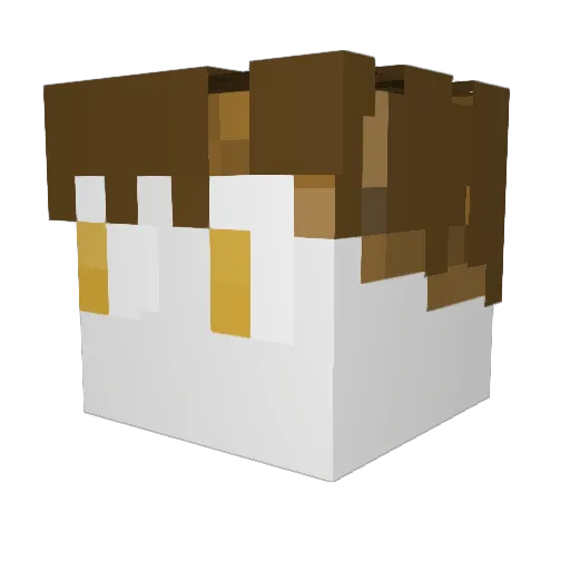 goodliving Minecraft avatar head, 3D render