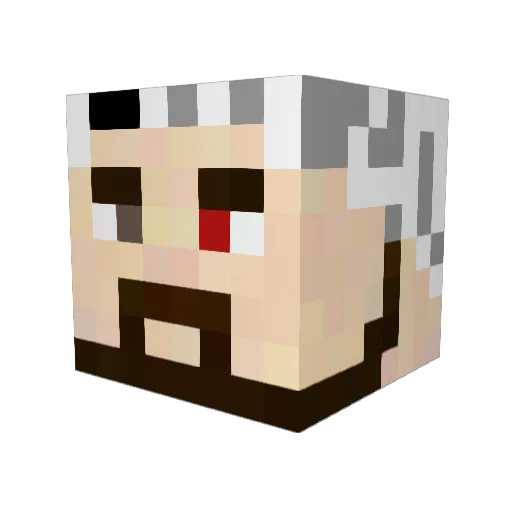 goodlolo Minecraft avatar head, 3D render