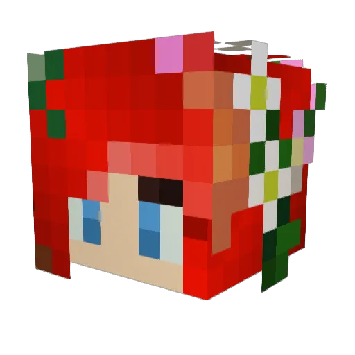 goodpet Minecraft avatar head, 3D render