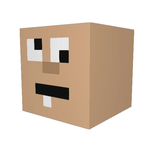 goog50 Minecraft avatar head, 3D render