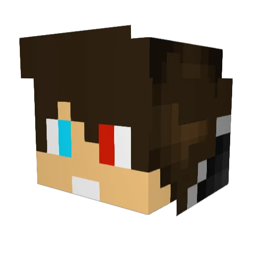 google331 Minecraft avatar head, 3D render