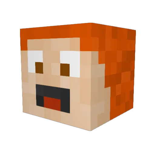 googles21 Minecraft avatar head, 3D render