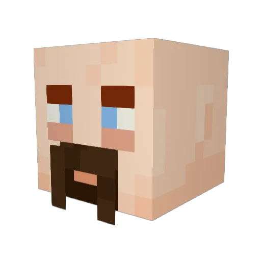 googter Minecraft avatar head, 3D render