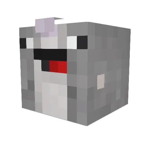 goomdog Minecraft avatar head, 3D render