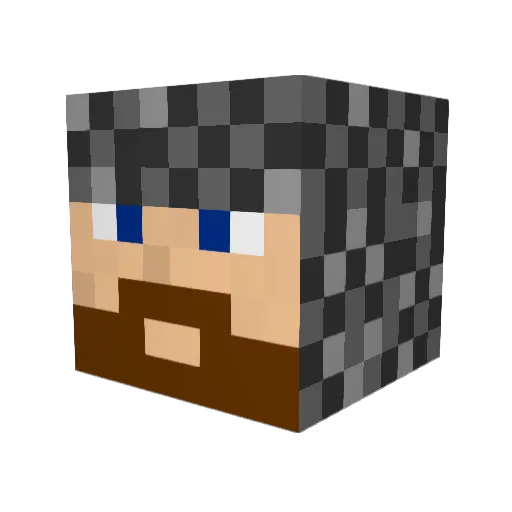 goonshow Minecraft avatar head, 3D render