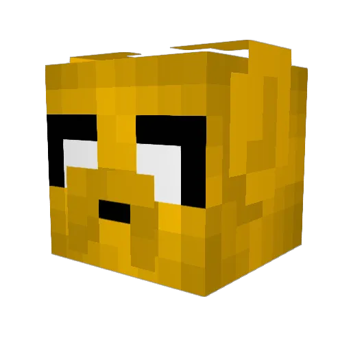 goopi3 Minecraft avatar head, 3D render