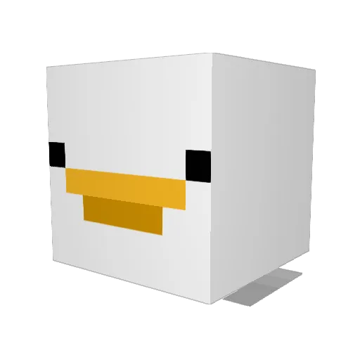 gooseNchip Minecraft avatar head, 3D render