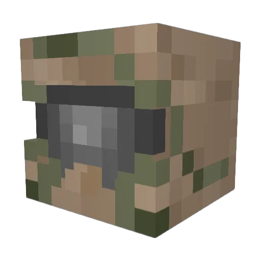 gooseTwo Minecraft avatar head, 3D render