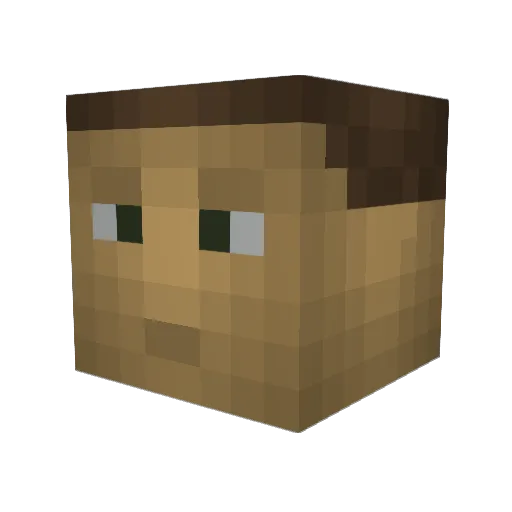 goosebones Minecraft avatar head, 3D render