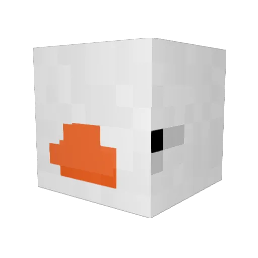 gooselov Minecraft avatar head, 3D render