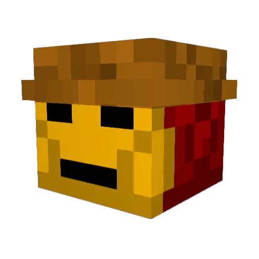 goosjee Minecraft avatar head, 3D render