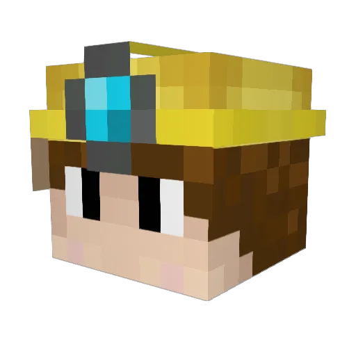 goostavo Minecraft avatar head, 3D render