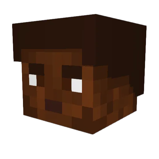 goqls Minecraft avatar head, 3D render