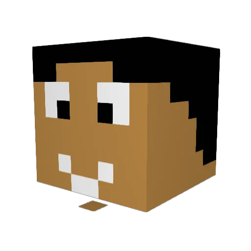 gorbsi Minecraft avatar head, 3D render