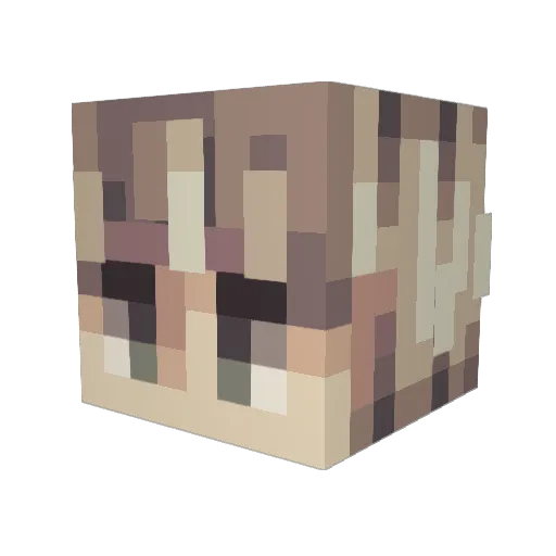 gorditomamu Minecraft avatar head, 3D render
