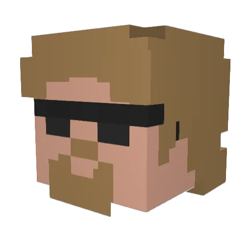 gordoodle Minecraft avatar head, 3D render