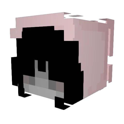 gorebaby Minecraft avatar head, 3D render