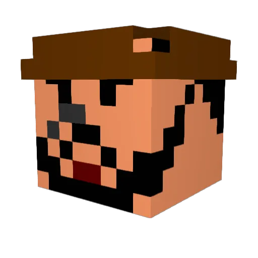 goretakk Minecraft avatar head, 3D render