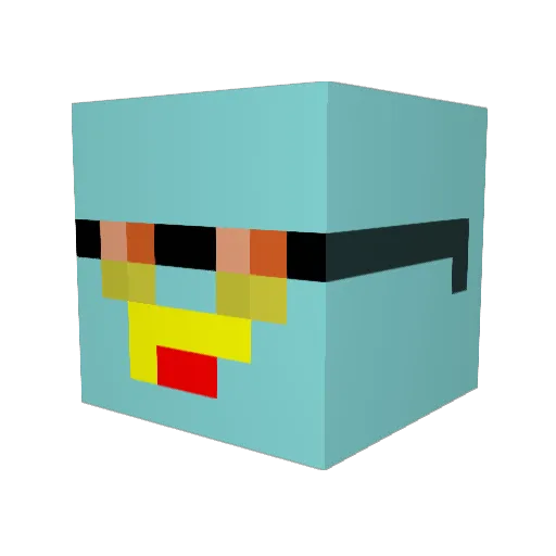 gorgeta Minecraft avatar head, 3D render