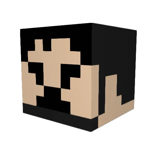 gorilla02 Minecraft avatar head, 3D render