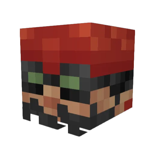 gorilla_fish Minecraft avatar head, 3D render