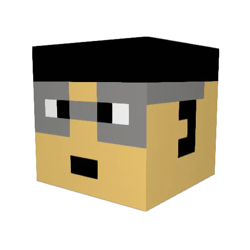 goriper Minecraft avatar head, 3D render