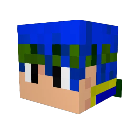 gorira40 Minecraft avatar head, 3D render