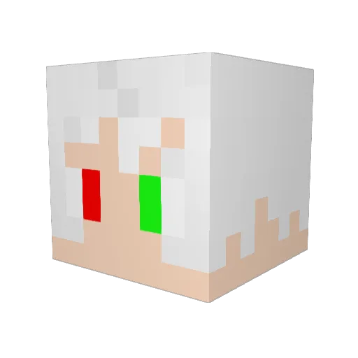 goriraggg Minecraft avatar head, 3D render