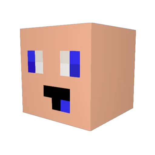 goritya Minecraft avatar head, 3D render