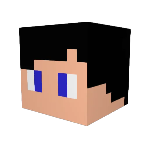 gormabla Minecraft avatar head, 3D render
