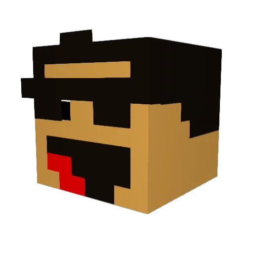 gorzez Minecraft avatar head, 3D render