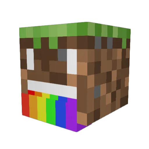 gosging Minecraft avatar head, 3D render
